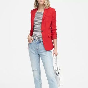 Banana Republic Linen Blazer in Red
